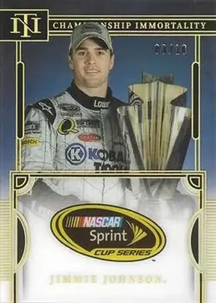 2023 Panini National Treasures - Championship Immortality Holo Gold #CI24 - Jimmie Johnson - Hendrick Motorsports