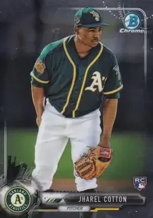 2017 Bowman Chrome #22b - Jharel Cotton - Oakland Athletics