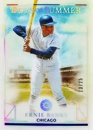 2024 Panini Boys of Summer - Holo Silver #21 - Ernie Banks - Chicago Cubs