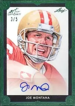 2021 Leaf Art of Sport - Emerald #BA-JM1 - Joe Montana
