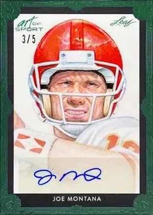 2021 Leaf Art of Sport - Emerald #BA-JM2 - Joe Montana