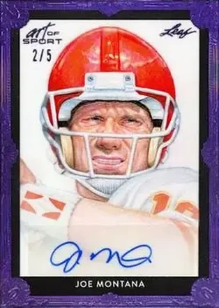2021 Leaf Art of Sport - Purple #BA-JM2 - Joe Montana