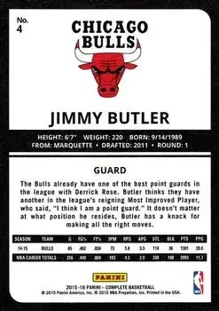 Back of Jimmy Butler