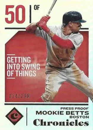 2018 Panini Chronicles - Press Proof #10 - Mookie Betts - Boston Red Sox