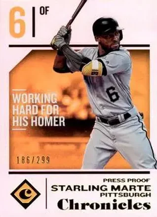 2018 Panini Chronicles - Press Proof #11 - Starling Marte - Pittsburgh Pirates