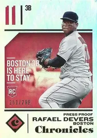 2018 Panini Chronicles - Press Proof #13 - Rafael Devers - Boston Red Sox