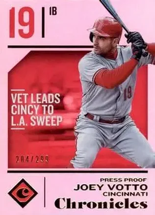 2018 Panini Chronicles - Press Proof #17 - Joey Votto - Cincinnati Reds
