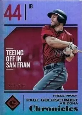 2018 Panini Chronicles - Press Proof #19 - Paul Goldschmidt - Arizona Diamondbacks