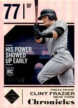 2018 Panini Chronicles - Press Proof #20 - Clint Frazier - New York Yankees