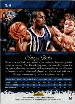 Back of Serge Ibaka