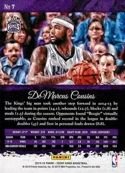 Back of DeMarcus Cousins