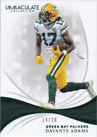 2019 Panini Immaculate Collection - Emerald #38 - Davante Adams - Green Bay Packers