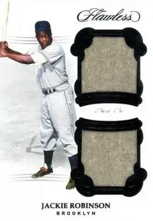 2018 Panini Flawless - Dual Memorabilia Black #DM-JR - Jackie Robinson - Brooklyn Dodgers
