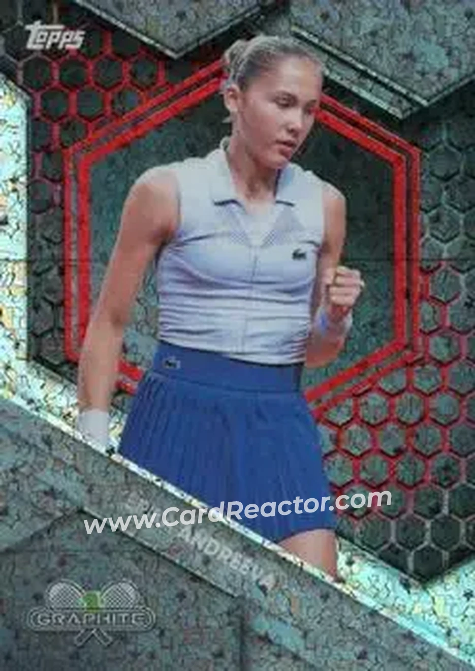 2026 Topps Graphite - Red Crystalline Refractor #110 - Erika Andreeva - Front