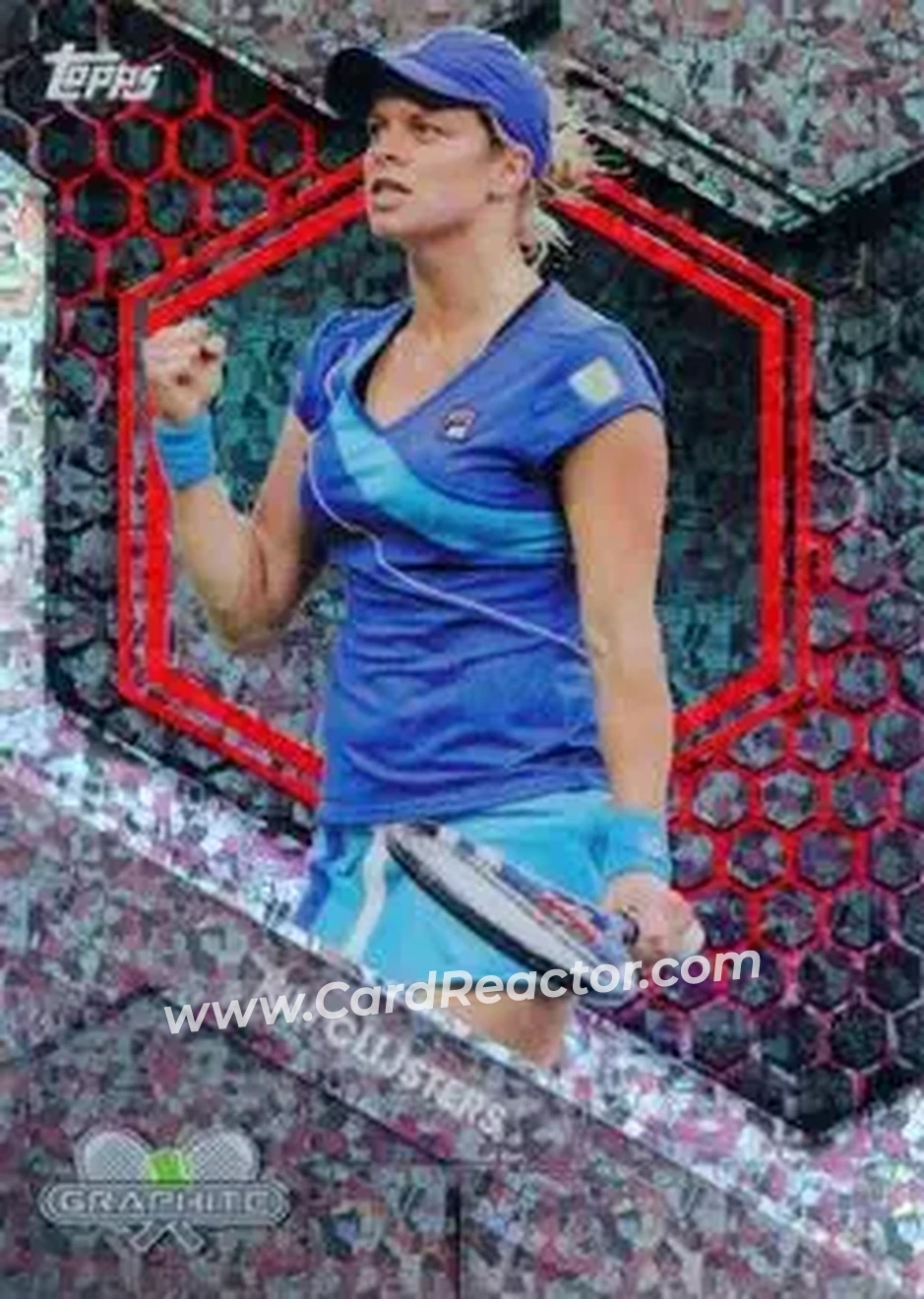 2026 Topps Graphite - Red Crystalline Refractor #155 - Kim Clijsters - Front