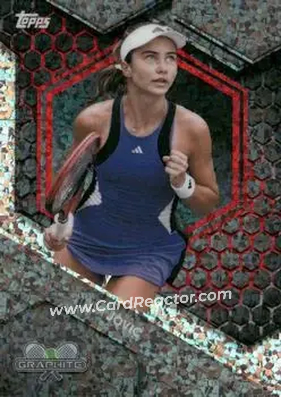 2026 Topps Graphite - Red Crystalline Refractor #165 - Iva Jovic - Front