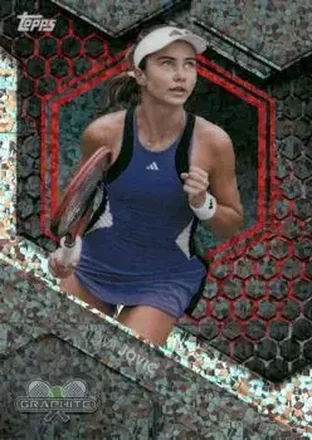 2026 Topps Graphite - Red Crystalline Refractor #165 - Iva Jovic