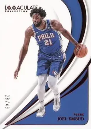 2023-24 Panini Immaculate Collection - Red #41 - Joel Embiid - Philadelphia 76ers