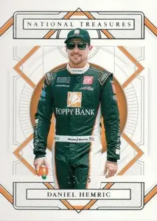 2021 Panini National Treasures #28 - Daniel Hemric - Joe Gibbs Racing