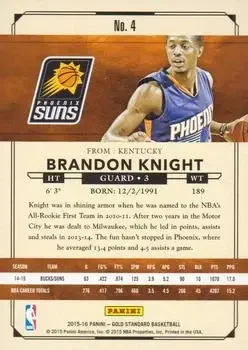 Back of Brandon Knight