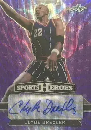 2018 Leaf Metal Sports Heroes - Purple #BA-CD1 - Clyde Drexler