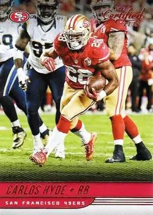 2017 Donruss Certified Cuts #21 - Carlos Hyde - San Francisco 49ers