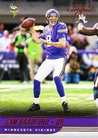 2017 Donruss Certified Cuts #36 - Sam Bradford - Minnesota Vikings
