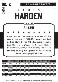 Back of James Harden