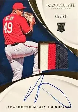 2017 Panini Immaculate Collection #123 - Adalberto Mejia - Minnesota Twins
