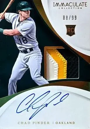 2017 Panini Immaculate Collection #127 - Chad Pinder - Oakland Athletics