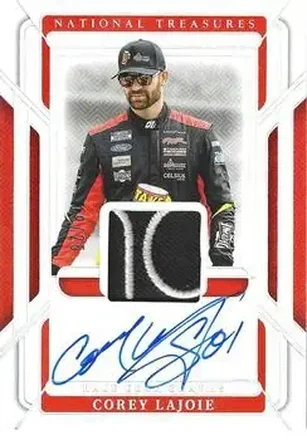 2025 Panini National Treasures - Race Gear Graphs Holo Silver #RGG-CLJ - Corey LaJoie - Rick Ware Racing