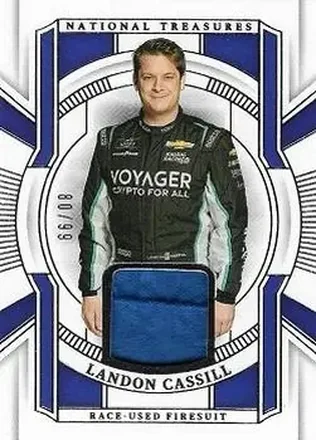 2025 Panini National Treasures - Race Used Firesuit #RUF-LCL - Landon Cassill - Kaulig Racing