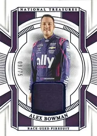 2025 Panini National Treasures - Race Used Firesuit Blue #RUF-ABN - Alex Bowman - Hendrick Motorsports