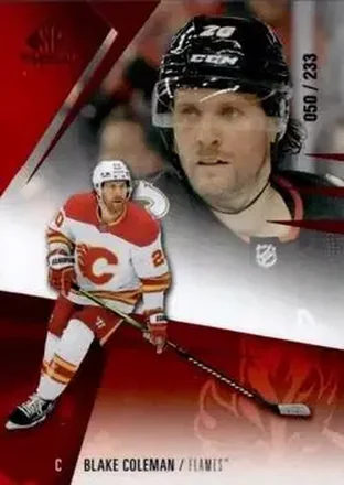 2023-24 SP Game Used - Red #49 - Blake Coleman - Calgary Flames