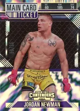 2025 Panini Contenders PFL - Main Card Ticket #32 - Jordan Newman