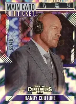 2025 Panini Contenders PFL - Main Card Ticket #49 - Randy Couture