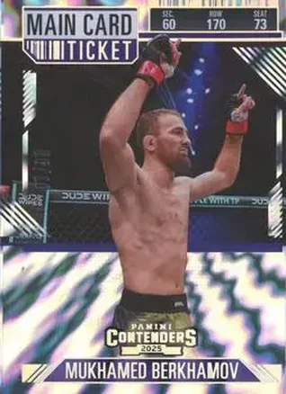 2025 Panini Contenders PFL - Main Card Ticket #54 - Mukhamed Berkhamov