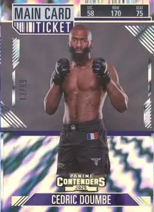 2025 Panini Contenders PFL - Main Card Ticket #78 - Cedric Doumbe