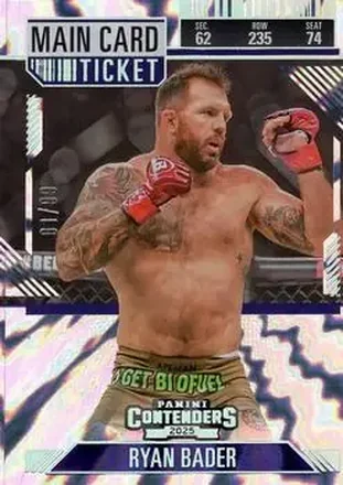 2025 Panini Contenders PFL - Main Card Ticket #94 - Ryan Bader