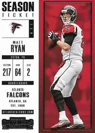 2017 Panini Contenders #2 - Matt Ryan - Atlanta Falcons
