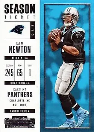2017 Panini Contenders #4 - Cam Newton - Carolina Panthers