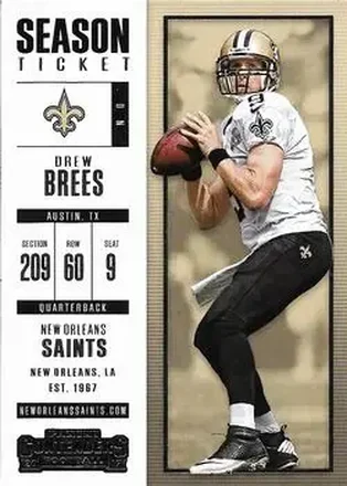 2017 Panini Contenders #7 - Drew Brees - New Orleans Saints