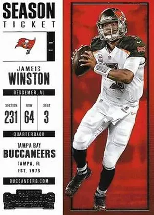 2017 Panini Contenders #10 - Jameis Winston - Tampa Bay Buccaneers