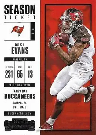 2017 Panini Contenders #12 - Mike Evans - Tampa Bay Buccaneers