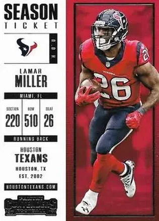 2017 Panini Contenders #13 - Lamar Miller - Houston Texans