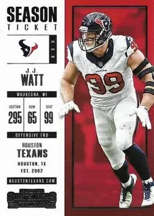2017 Panini Contenders #14 - J.J. Watt - Houston Texans
