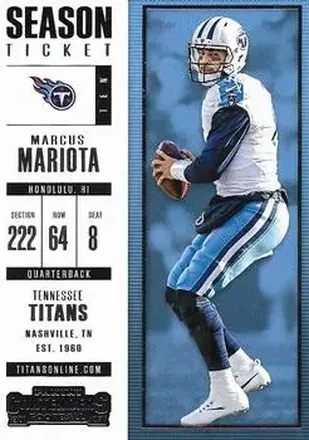 2017 Panini Contenders #22 - Marcus Mariota - Tennessee Titans