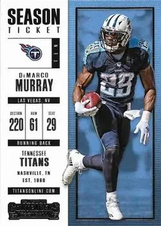 2017 Panini Contenders #23 - DeMarco Murray - Tennessee Titans