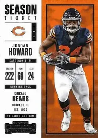 2017 Panini Contenders #25 - Jordan Howard - Chicago Bears