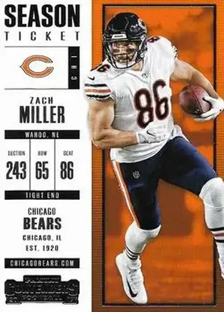 2017 Panini Contenders #26 - Zach Miller - Chicago Bears
